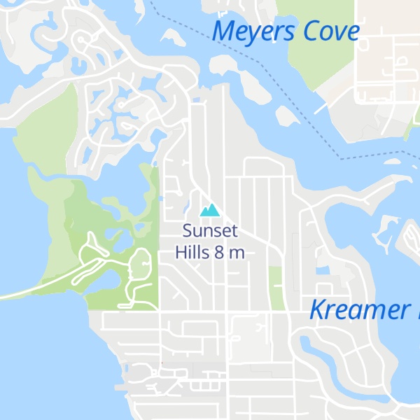 Map of Sunset Hills