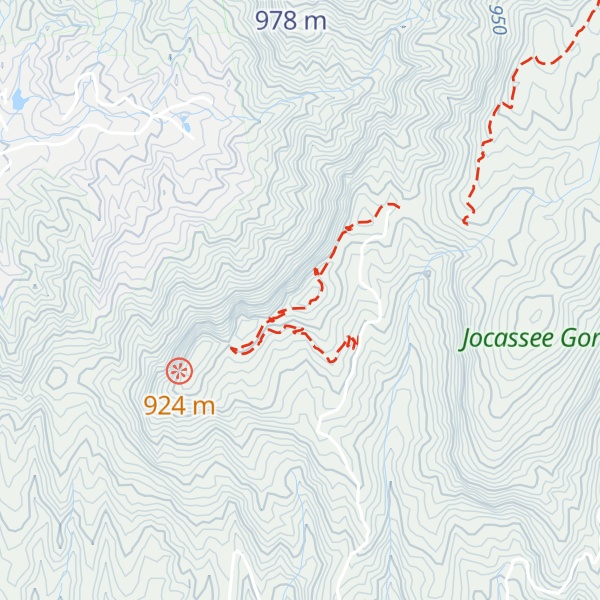 Map of Roundtop Mountain