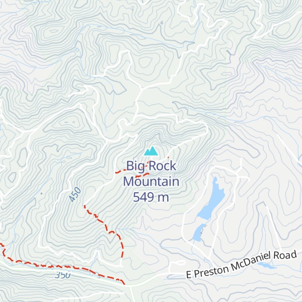 Map of Big Rock Mountain