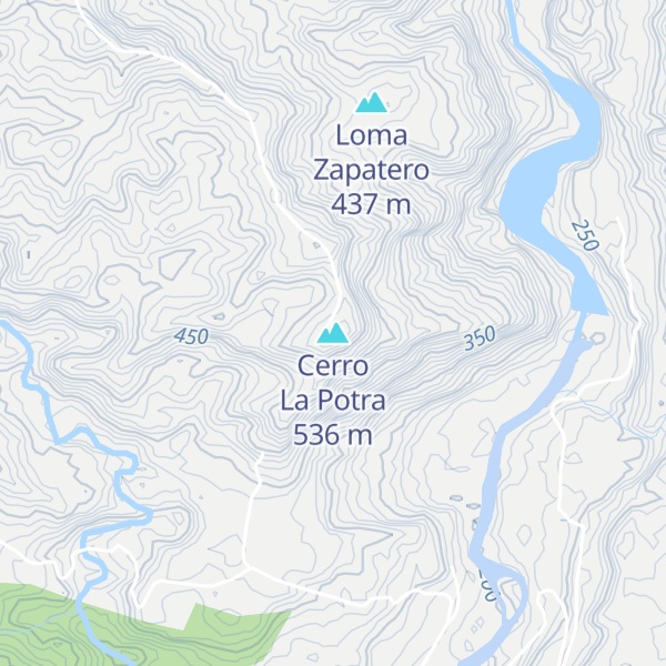 Map of Cerro La Potra