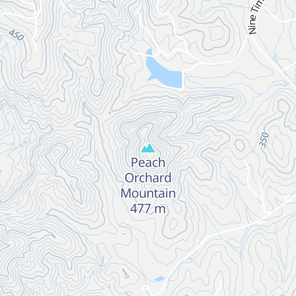 Map of Peach Orchard Mountain