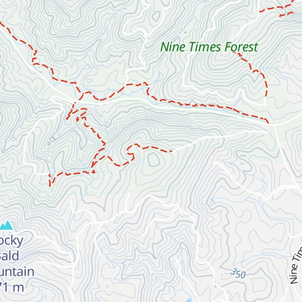 Map of Cedar Rock Mountain