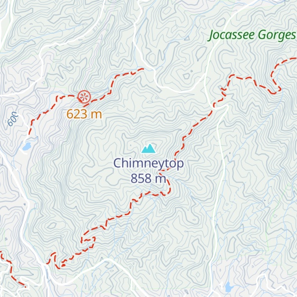Map of Chimneytop