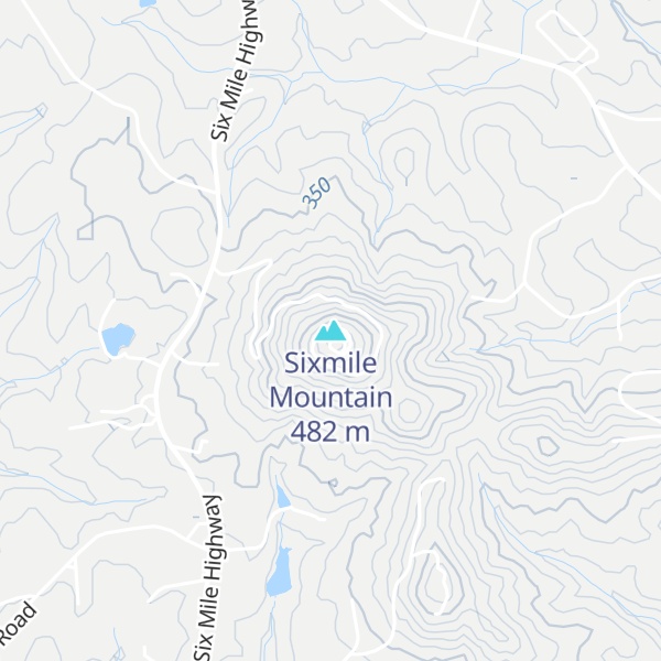 Map of Sixmile Mountain