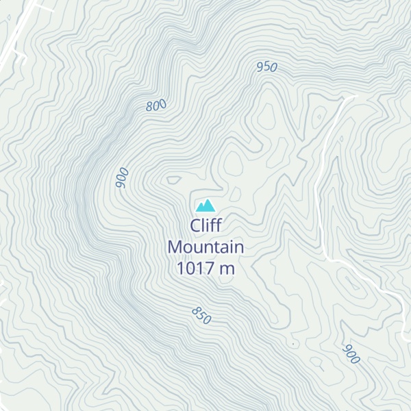 Map of Cliff Mountain