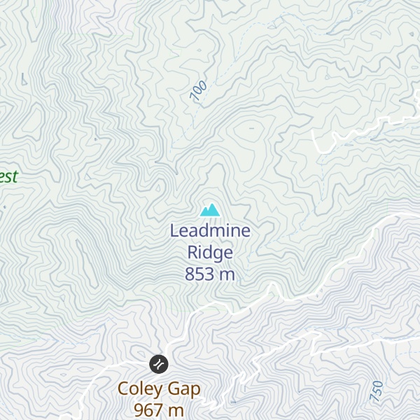 Map of Leadmine Ridge