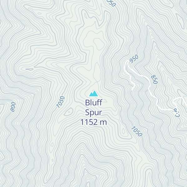 Map of Bluff Spur