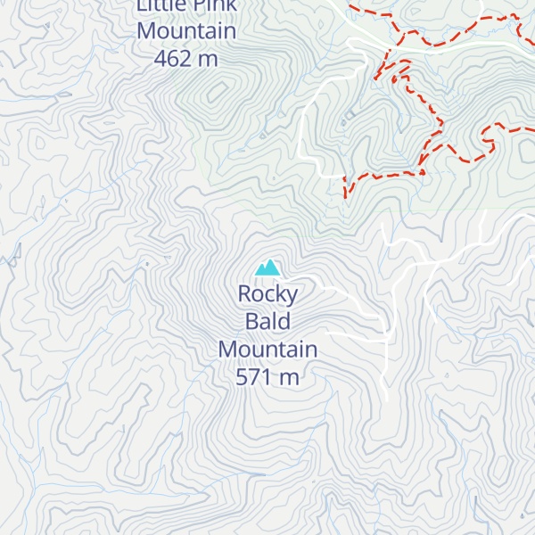 Map of Rocky Bald Mountain