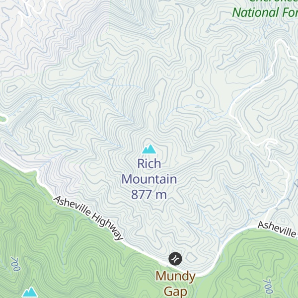 Map of Rich Mountain