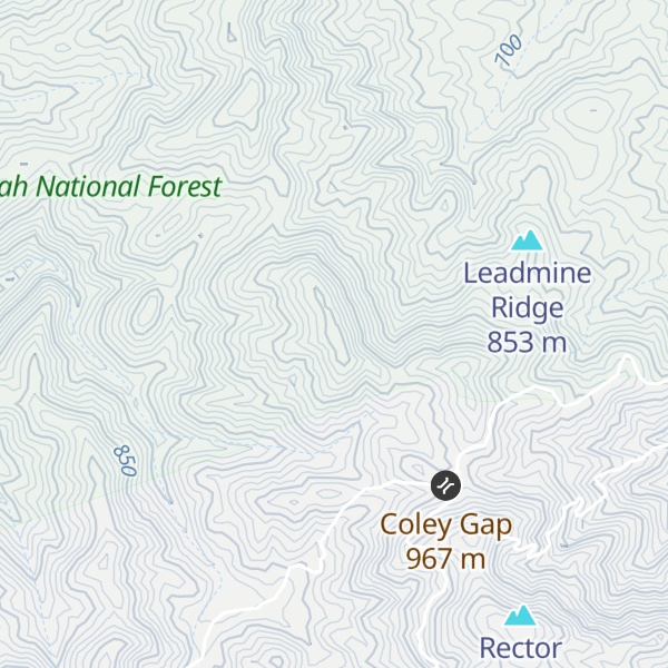 Map of Spring Creek Mountain