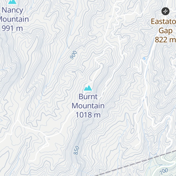 Map of Burnt Mountain