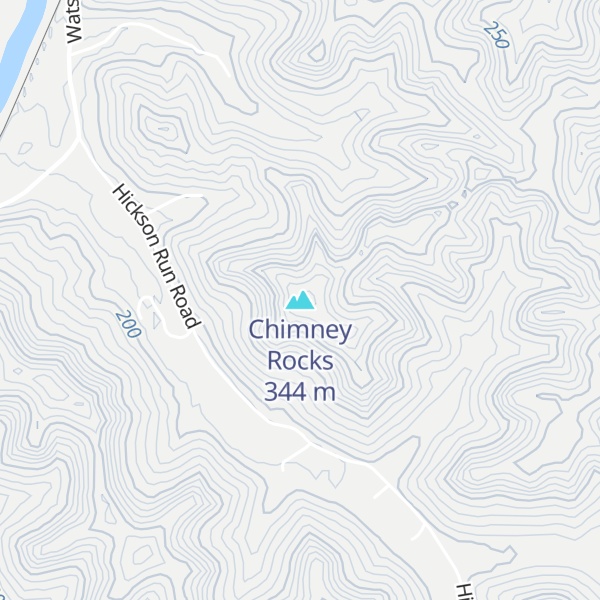 Map of Chimney Rocks