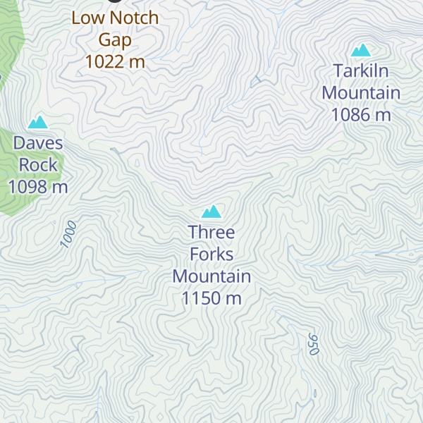 Map of Three Forks Mountain