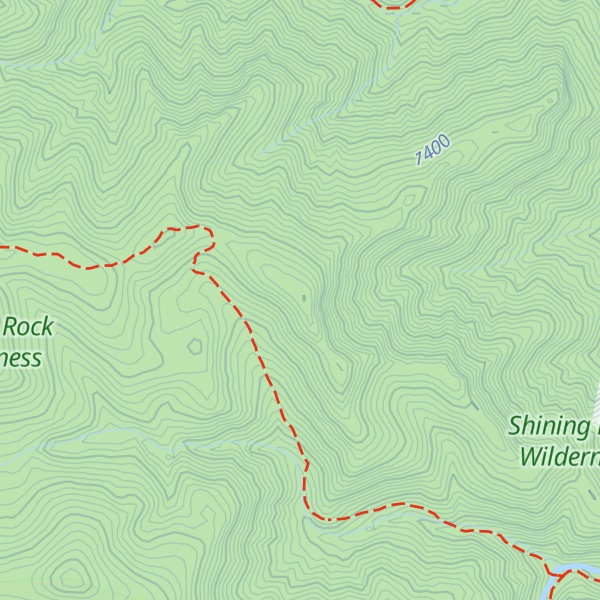 Map of Raven Cliff Ridge
