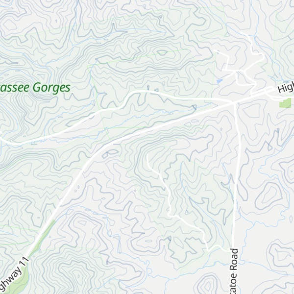 Map of Gilstrap Mountain