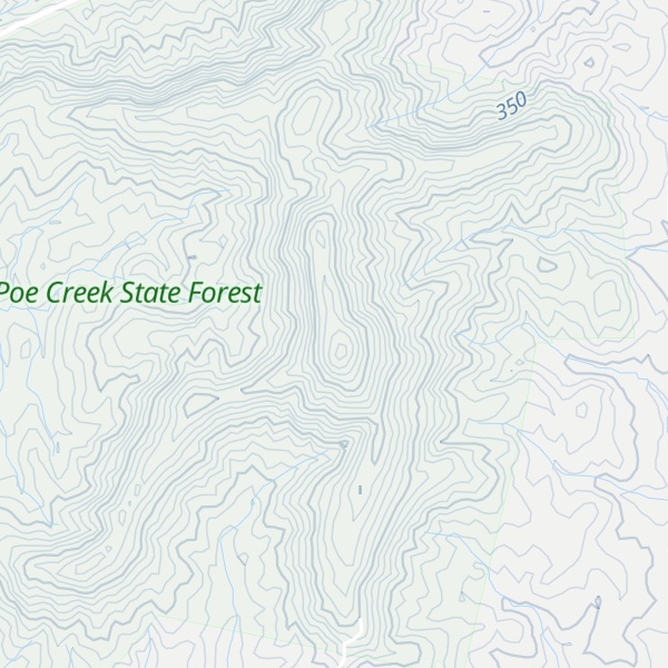 Map of Cedar Creek Mountain
