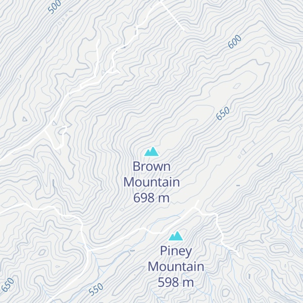 Map of Brown Mountain