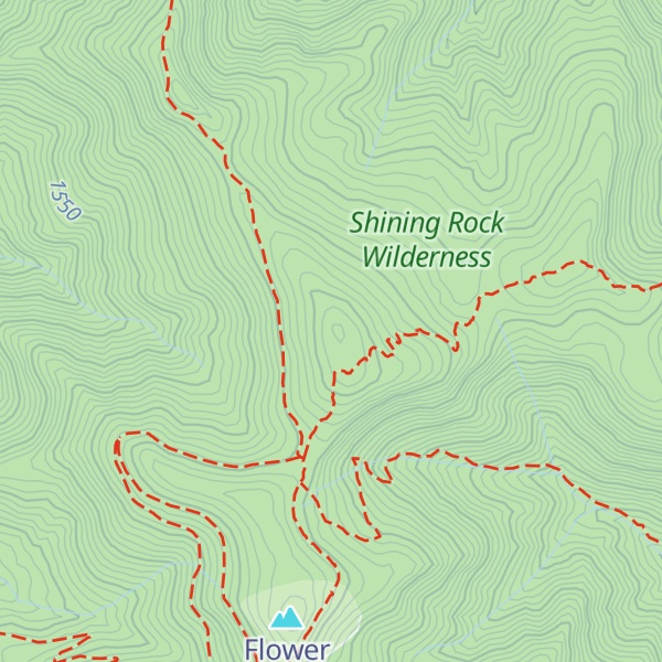 Map of Shining Rock