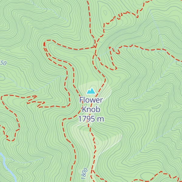 Map of Flower Knob