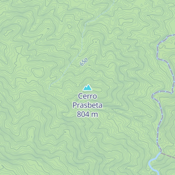 Map of Cerro Prasbeta
