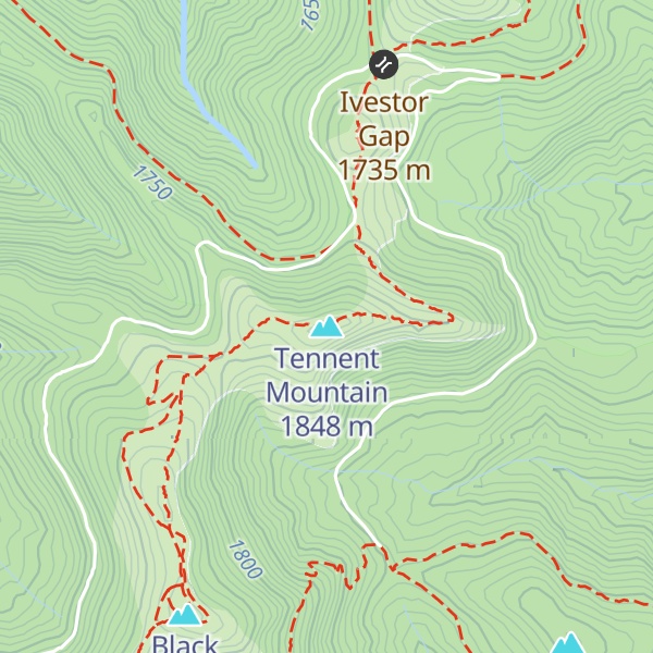 Map of Tennent Mountain