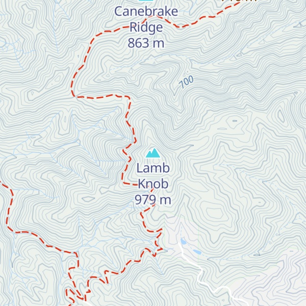 Map of Lamb Knob