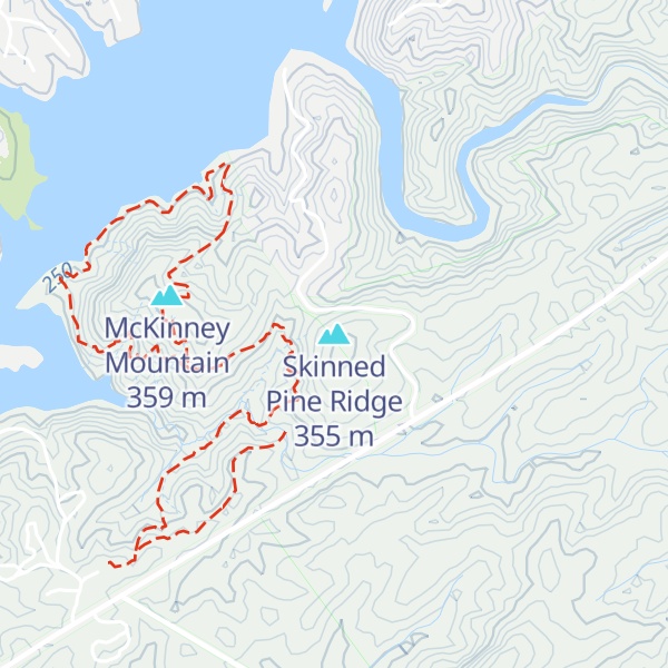 Map of Skinned Pine Ridge