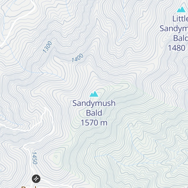 Map of Sandymush Bald