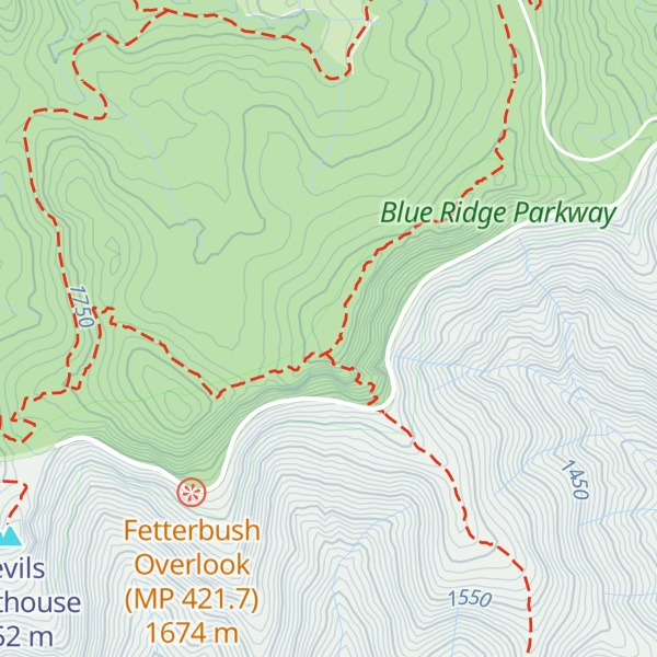 Map of Silvermine Bald