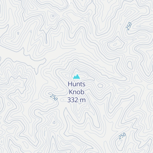 Map of Hunts Knob