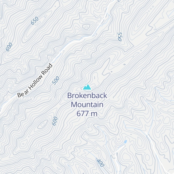 Map of Brokenback Mountain