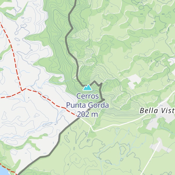 Map of Cerros Punta Gorda