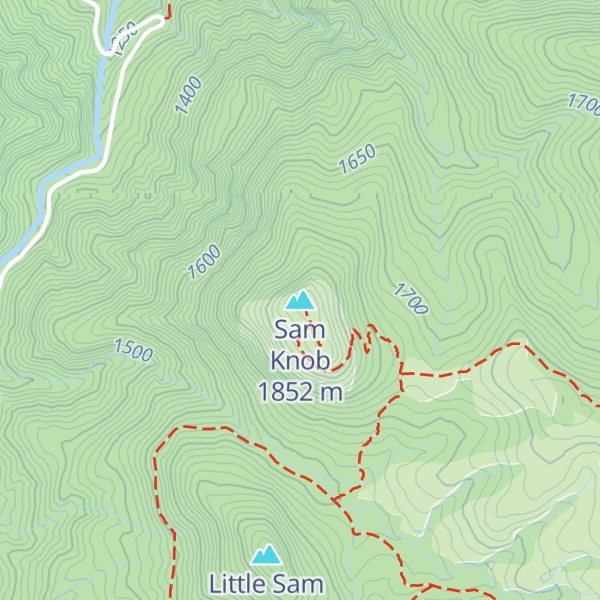 Map of Sam Knob