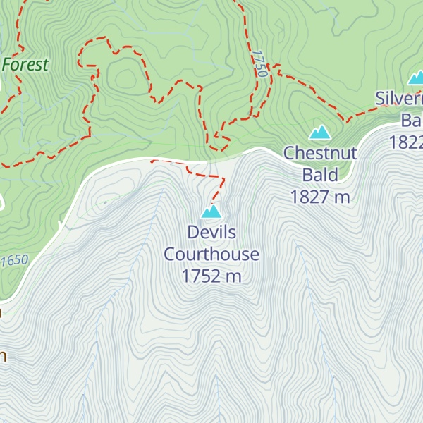 Map of Devils Courthouse