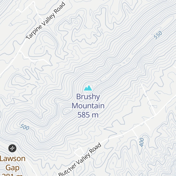 Map of Brushy Mountain