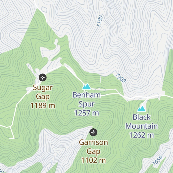 Map of Benham Spur