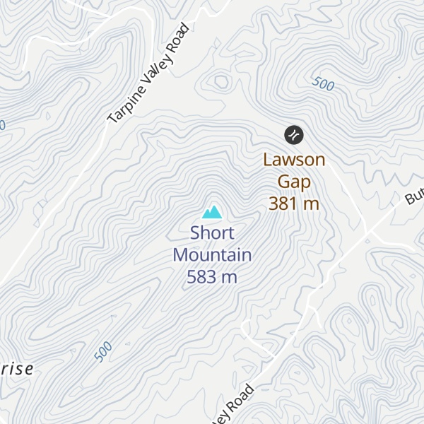 Map of Short Mountain