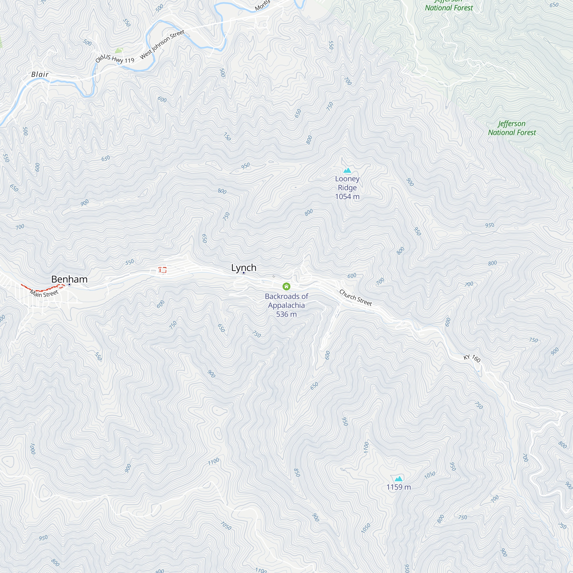 Backroads of Appalachia map