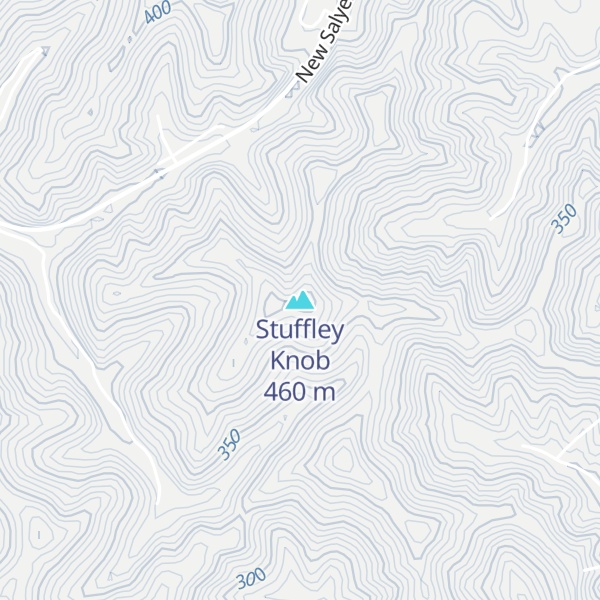 Map of Stuffley Knob