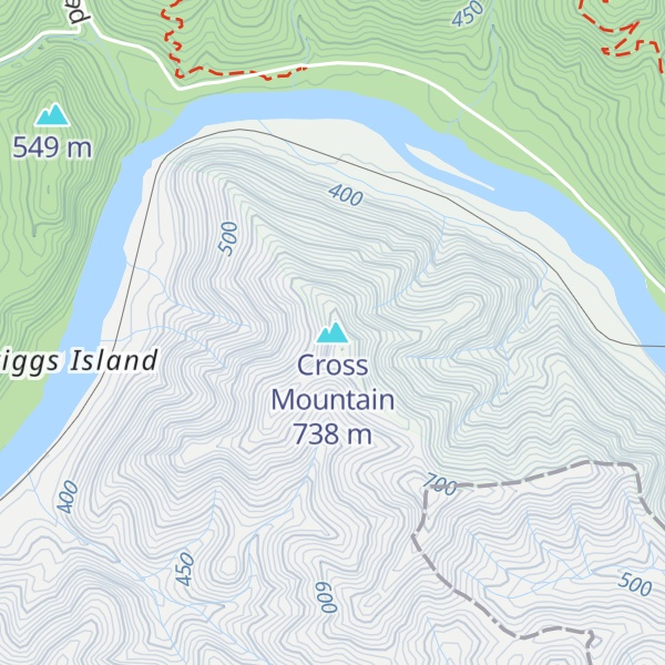 Map of Cross Mountain