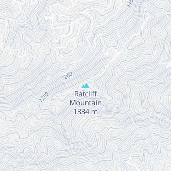 Map of Ratcliff Mountain