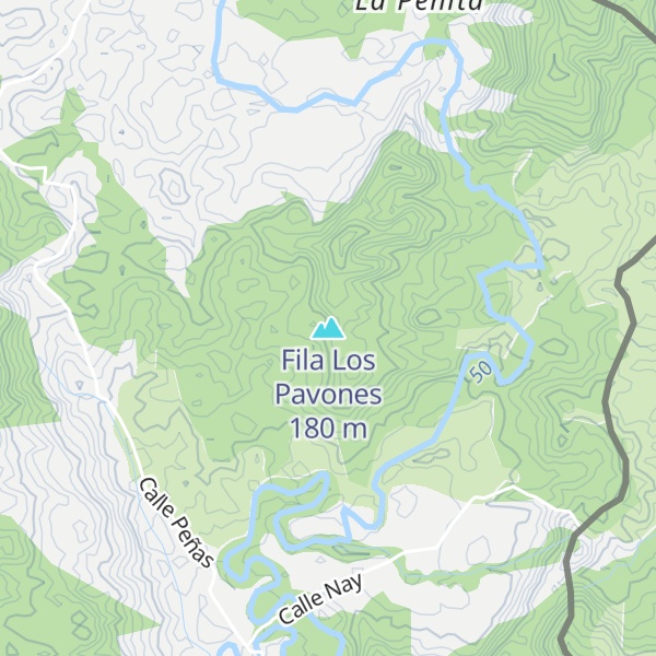 Map of Fila Los Pavones