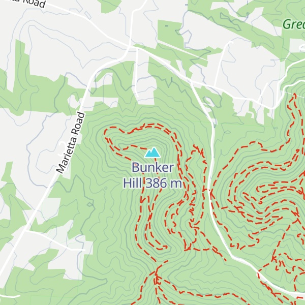 Map of Bunker Hill