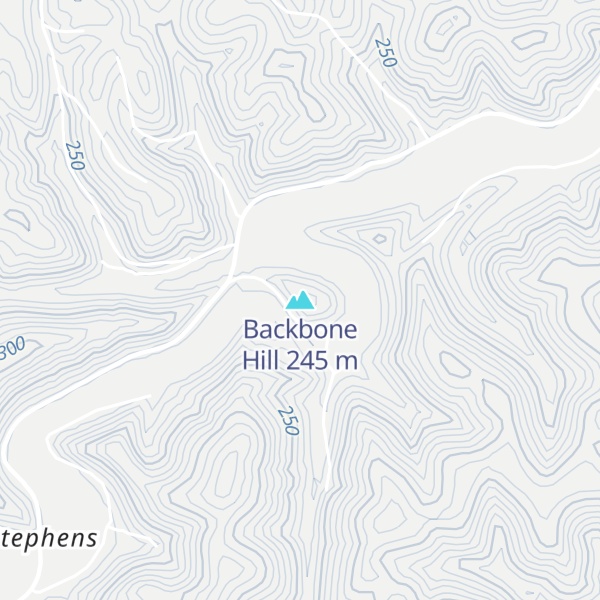 Map of Backbone Hill