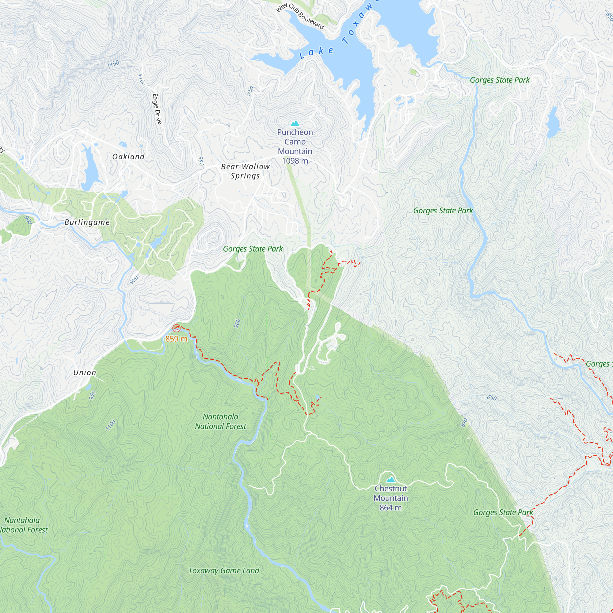 Gorges State Park Visitor Center map