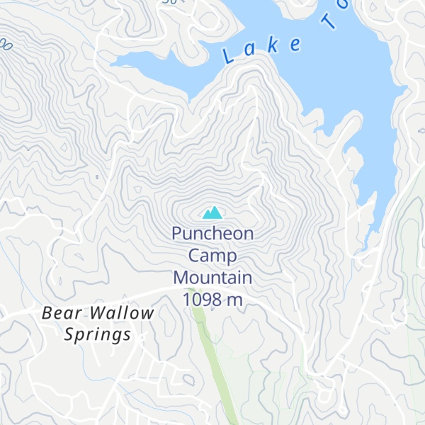 Map of Puncheon Camp Mountain