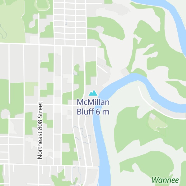 Map of McMillan Bluff