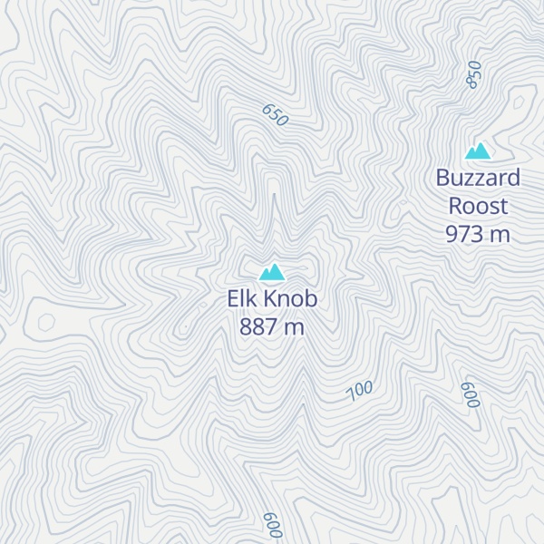 Map of Elk Knob