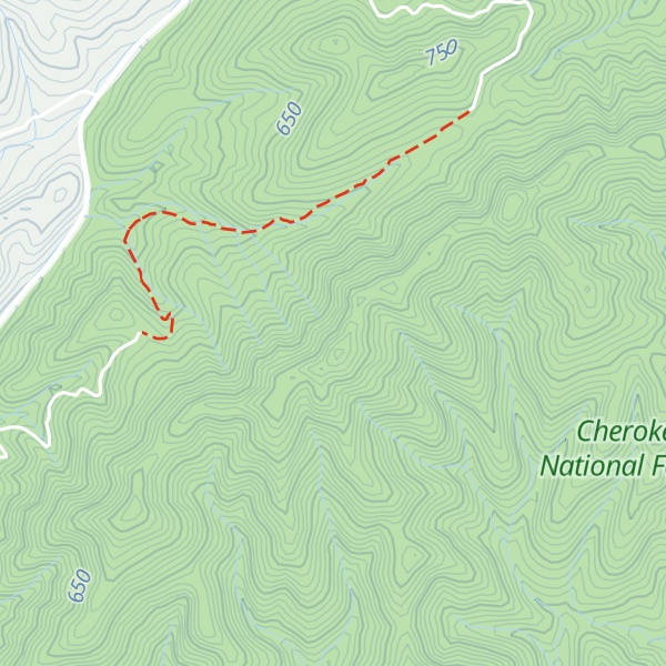 Map of Brush Creek Mountain