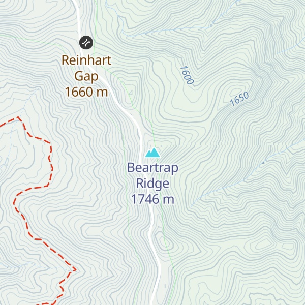 Map of Beartrap Ridge